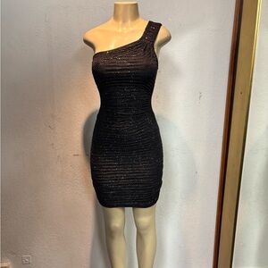 Charlotte Russe Black One-Shoulder Dress